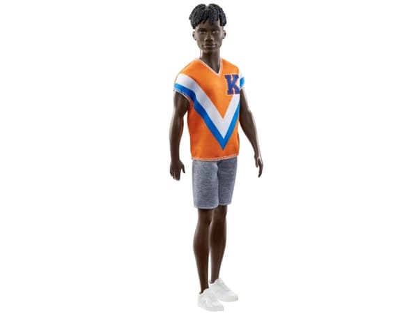 Barbie Mattel Ken Fashionistas Doll Orange T-shirt Bokstav K HJT08