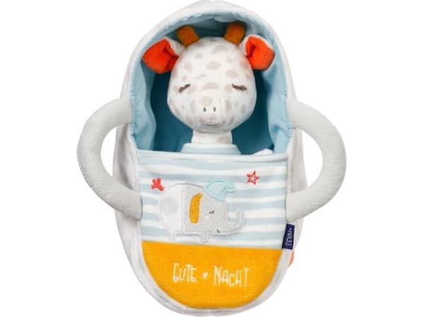 Fehn Mascot with a Baby Carrier glowing in the dark,