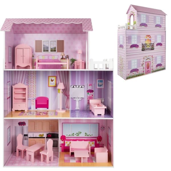 Dockhus Play & Learn 14 Delar 80 x 112 x 31 cm