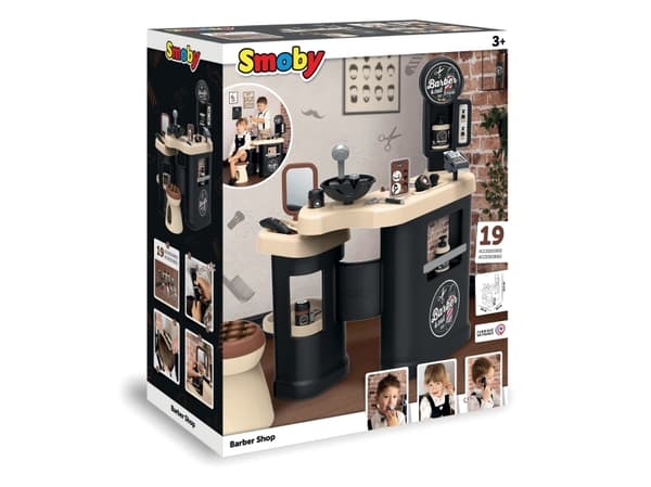 SMOBY barber shop with 19 accessories, 7600320243