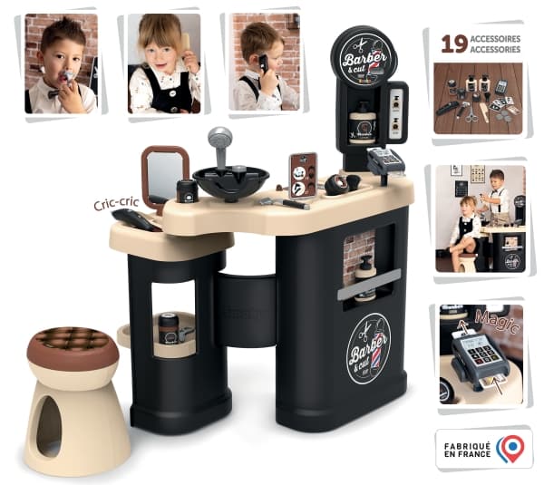SMOBY barber shop with 19 accessories, 7600320243