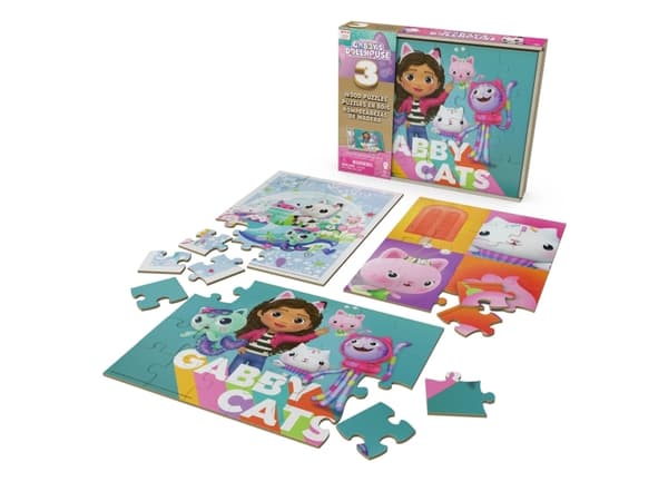 Gabby's Dollhouse 3x24 pcs. Wooden Puzzles