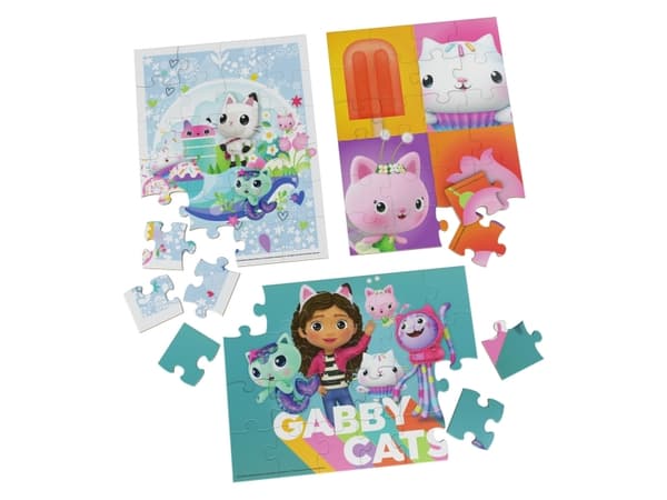 Gabby's Dollhouse 3x24 pcs. Wooden Puzzles