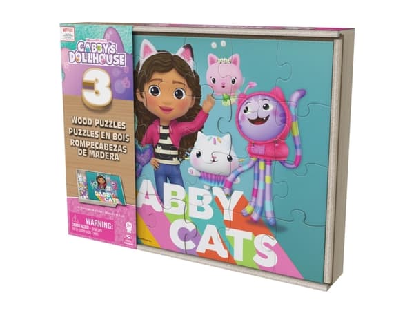 Gabby's Dollhouse 3x24 pcs. Wooden Puzzles