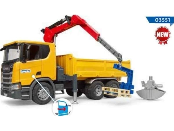 Brother - Scania Super 560R anleggsbil kran og 2 paller