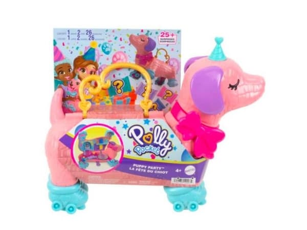 Mattel Polly Pocket Doggy Party med 2 dukker og 20+ tilbehør (HKV52)