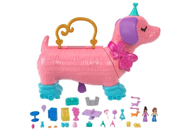 Mattel Polly Pocket Doggy Party med 2 dukker og 20+ tilbehør (HKV52)