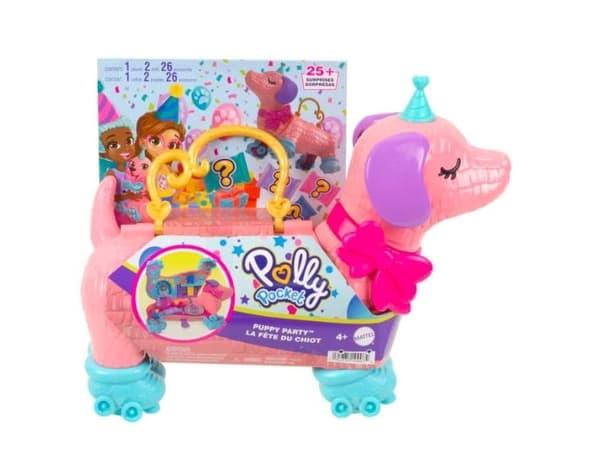 Mattel Polly Pocket Doggy Party med 2 dukker og 20+ tilbehør (HKV52)