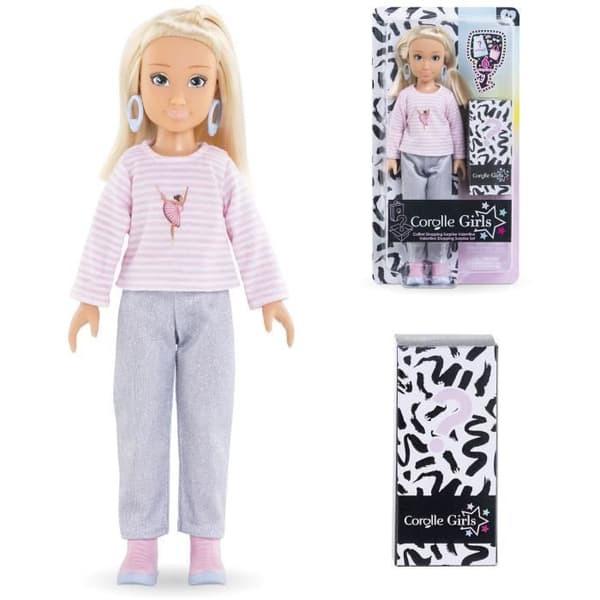 Valentine Shoppingbox COROLLE GIRLS - skyltdocka - 6 tillbehör - 28 cm - Från 4 år