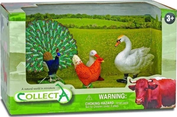Collecta COLLECTA 4 Lantbruksdjur figur i ask