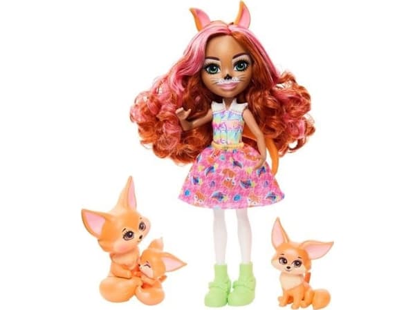 Mattel Enchantimals. Fennec revedukke, revefamilie HNT60