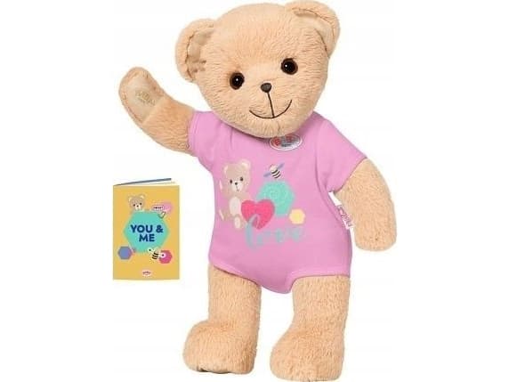 DUKKETILBEHØR - BABY BORN BAMSE ROSA 36 CM