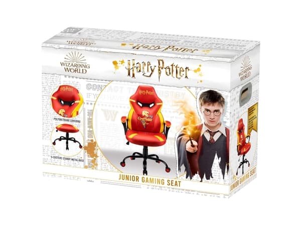 SuBsonic Harry Potter Junior Griffindor - Spillestol - ergonomisk - armlener - roterende - kunstlær