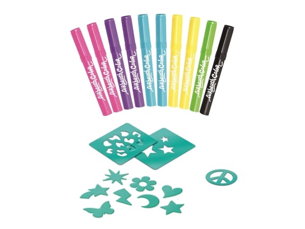 Airbrush Plush Refill sett 10 fargede penner