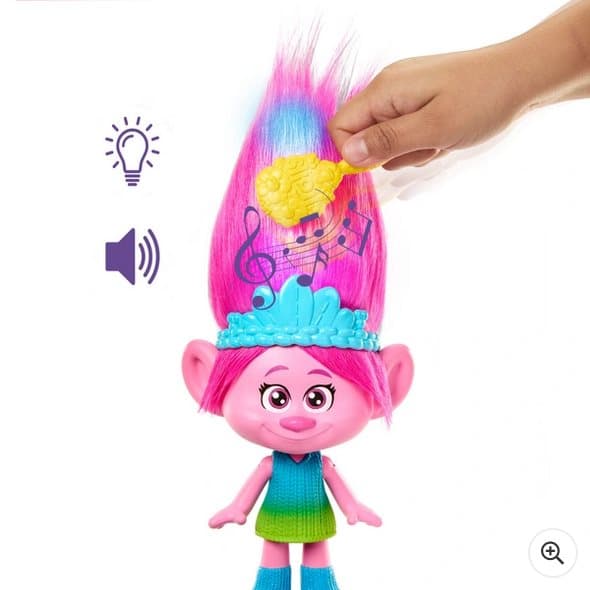 Trolls 3 Band Together Rainbow HairTunes Poppy Singing Doll