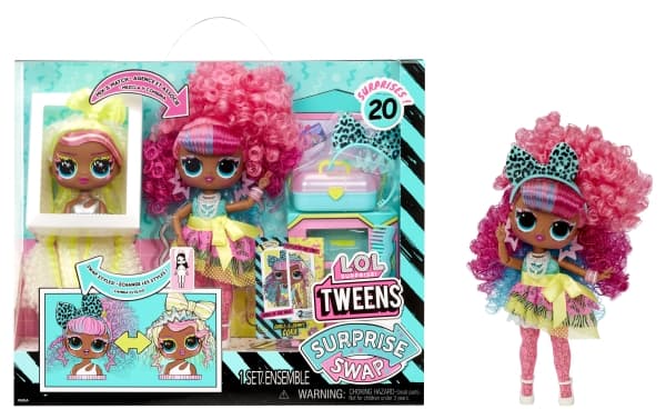 L.O.L. Surprise! L.O.L. Surprise Tweens Surprise Swap Fashion Doll- Curls-2- Crimps Cora, Motedukke, Jente, 4 år, Gutt/Jente, Flerfarget
