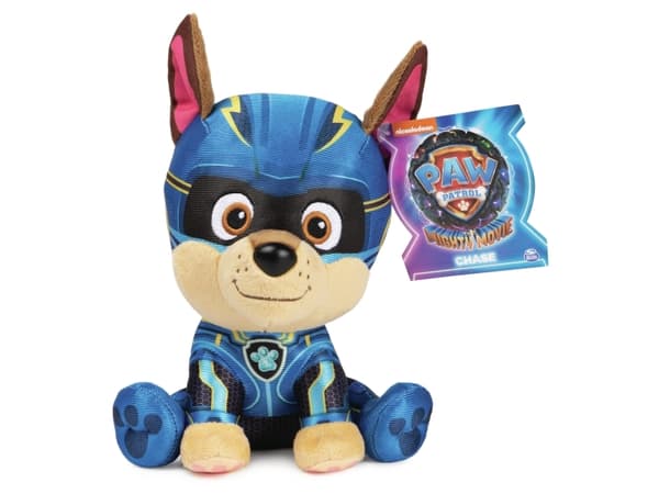 PAW PATROL FILM Plysj helt CHASE, 15 cm