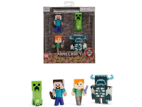 Minecraft Figures 6,5cm 4pcs - Steve, Creeper, Alex, Warden Jada