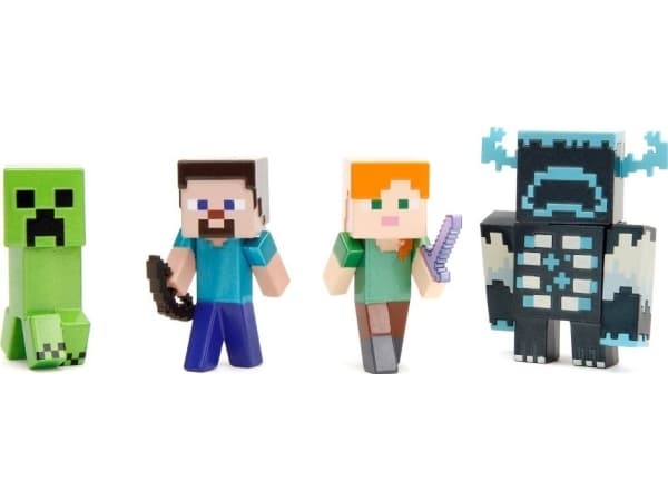 Minecraft Figures 6,5cm 4pcs - Steve, Creeper, Alex, Warden Jada