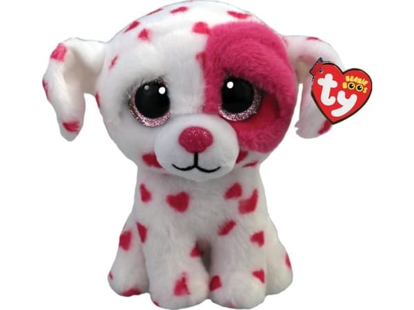 Beanie Boos mascot BEAU white dog with hearts 36539