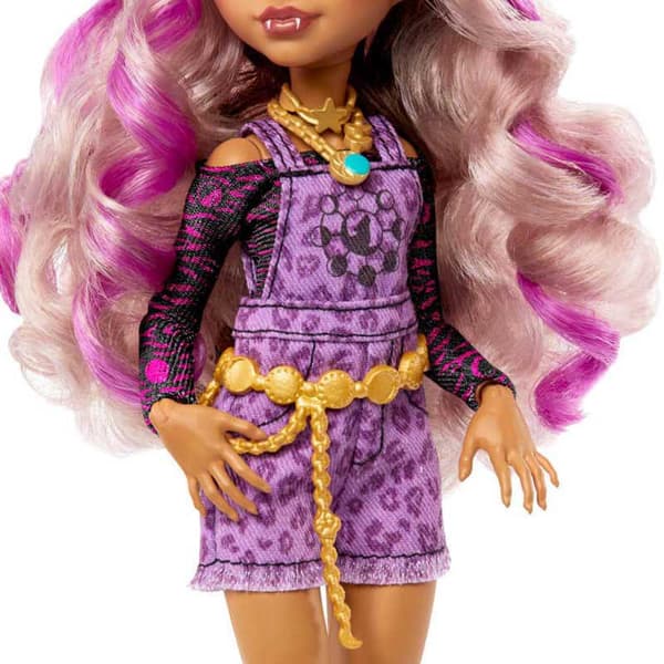 Monster High Dukke Clawdeen Wolf Rosa