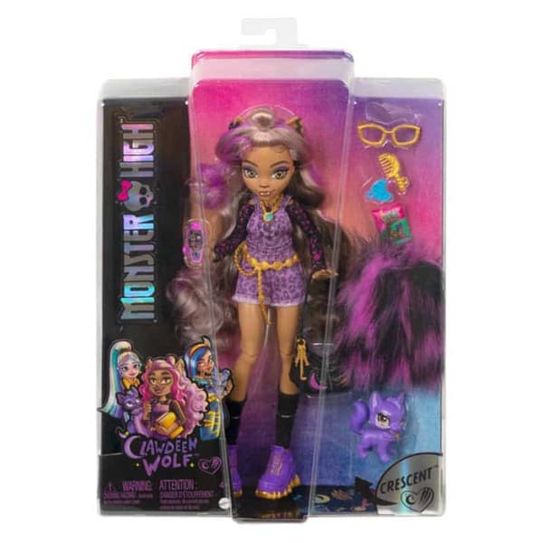 Monster High Dukke Clawdeen Wolf Rosa