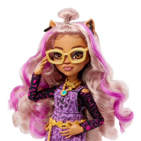 Monster High Dukke Clawdeen Wolf Rosa
