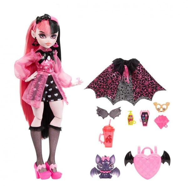 Monster High Nukke Draculaura Pinkki