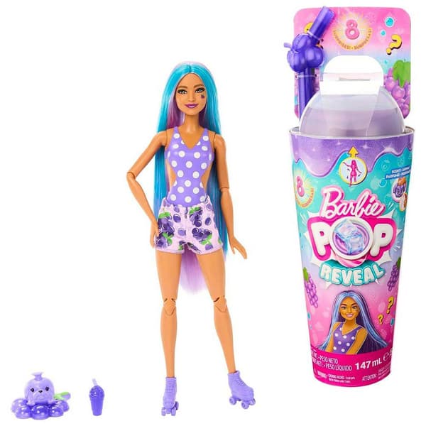 Barbie Dukke Pop! Reveal Serie Frutas Uvas Rosa