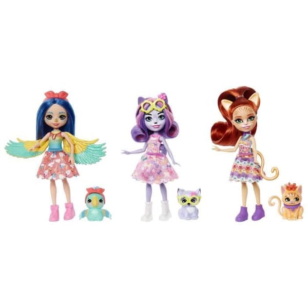 Enchantimals - Leksak - Flerfärgad (Mattel HHB89) - City Tails Prita Parakeet &amp; Flutter Dolls