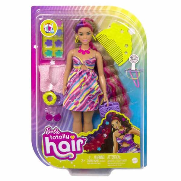Barbie Extralargo Hair Flor Doll Totally Hair Rosa
