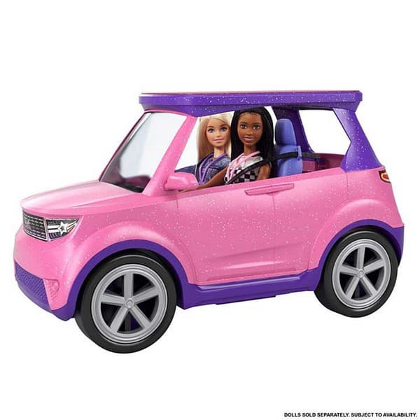 Barbie Pink Glitter Musical Car Dreamhouse Flerfarvet 3 Years
