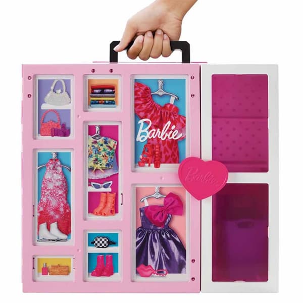 Barbie Drømmeskab Fashionista 2.0 Med Dukke Rosa
