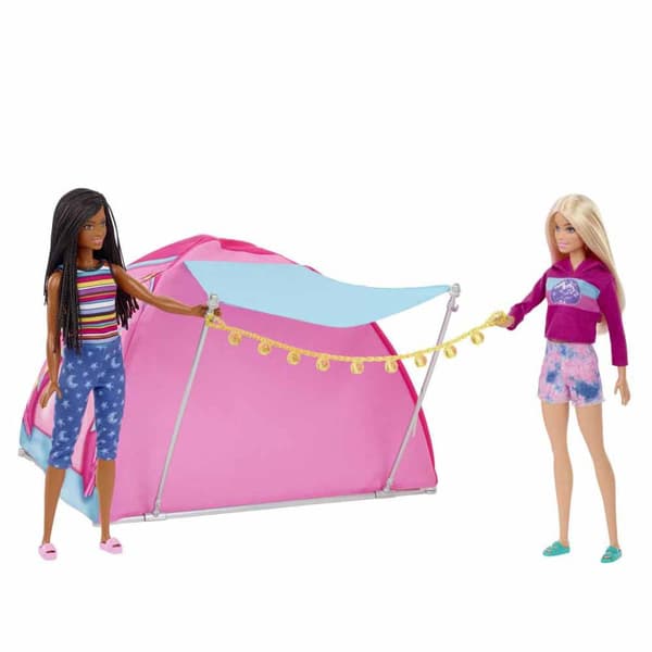 Barbie Thing Of Two Malibu And Med Campingteltdukke Brooklyn Rosa
