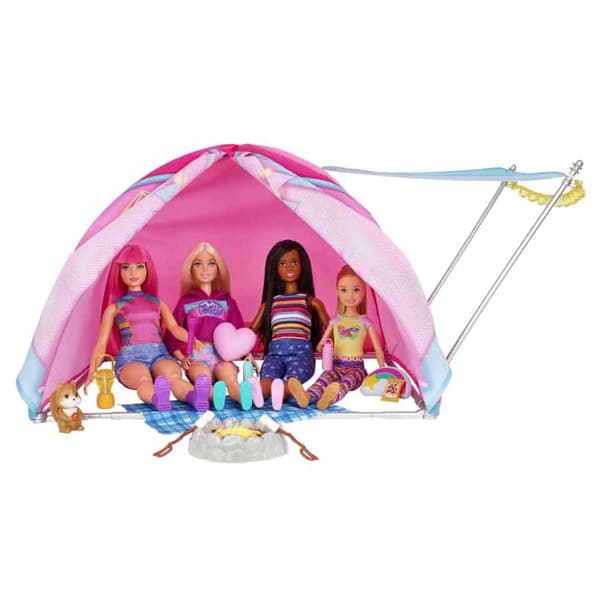 Barbie Thing Of Two Malibu And Med Campingteltdukke Brooklyn Rosa