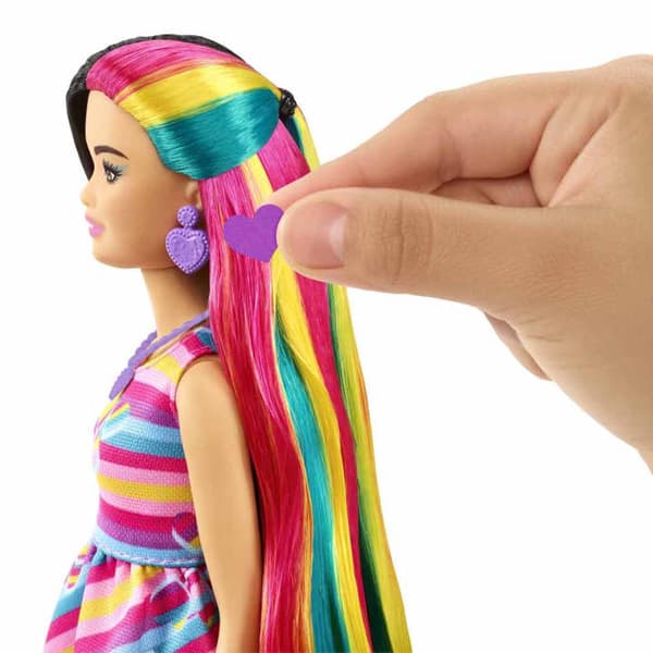Barbie Extralargo-sydännukke Totally Hair Pinkki