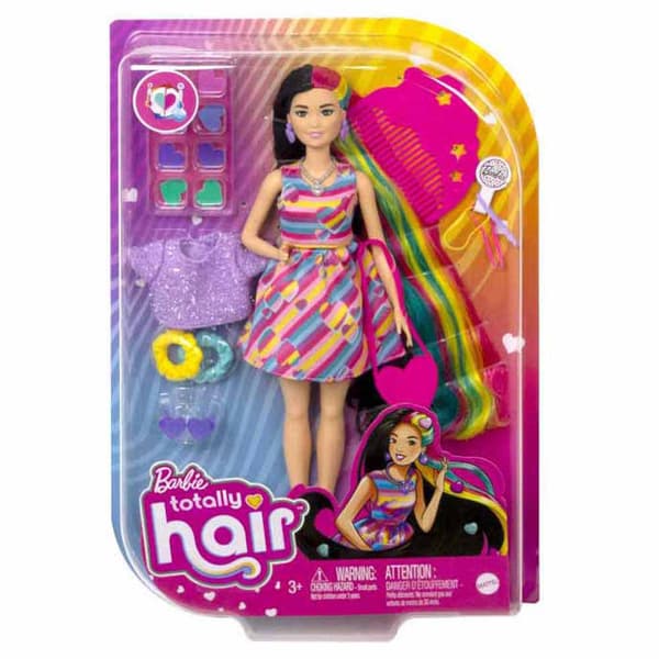 Barbie Extralargo-sydännukke Totally Hair Pinkki