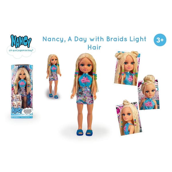 Nancy One Day Of Braids Blond Hår Dukke Flerfarvet