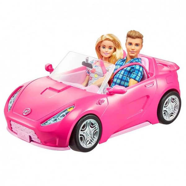 Barbie Og Ken Skab Og Konvertible Dukke Barbie Rosa