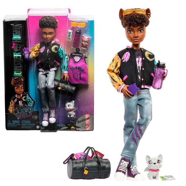 Monster High Dukke Clawd Wofl Flerfarvet