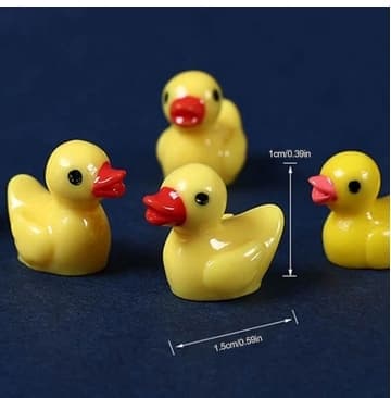 100 stk Tiny Ducks Sett Dekorasjon Realistisk form Slitesterk harpiks Bedårende Ender til Julebursdagsfest Barnas dag 100 stk