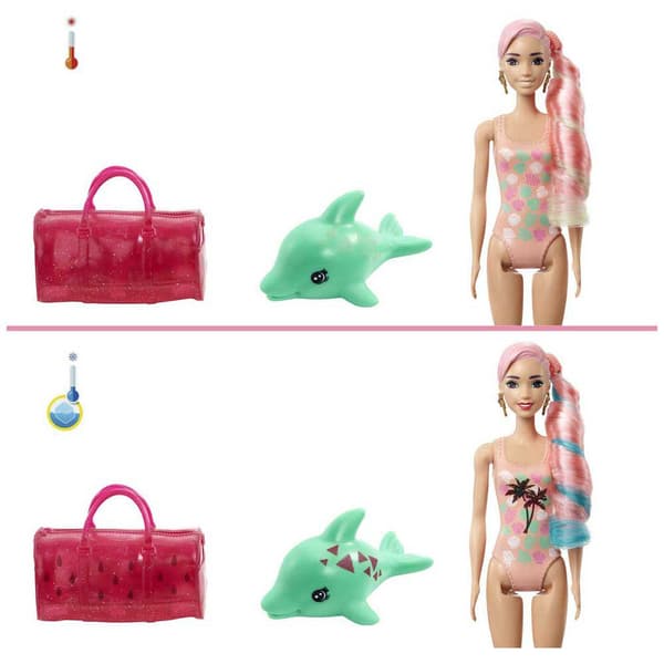 Barbie Med Skum Vattenmelon överraskning Med Klänning Och Leksak Sommar Modeaccessoarer Color Reveal Flerfärgad
