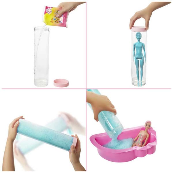 Barbie Med Skum Vattenmelon överraskning Med Klänning Och Leksak Sommar Modeaccessoarer Color Reveal Flerfärgad