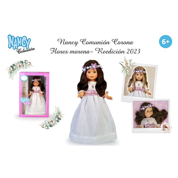 Nancy Nattvardsdocka Corona Flores Morena Rosa