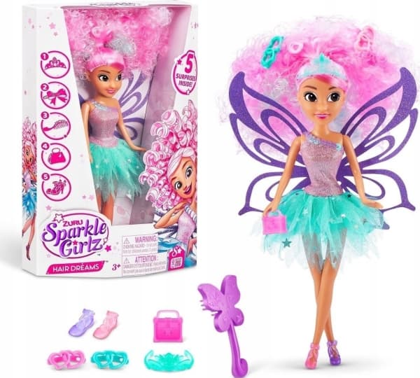 SPARKLE GIRLZ 27cm doll Hair Dreams, assort., 100313
