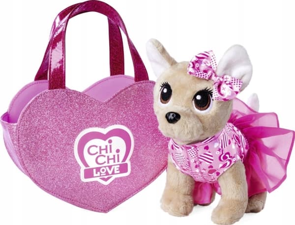 Simba Chichi LOVE - plysjhund med hjerteformet veske (23 cm) (105890055)