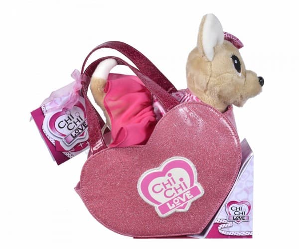 Simba Chichi LOVE - plysjhund med hjerteformet veske (23 cm) (105890055)