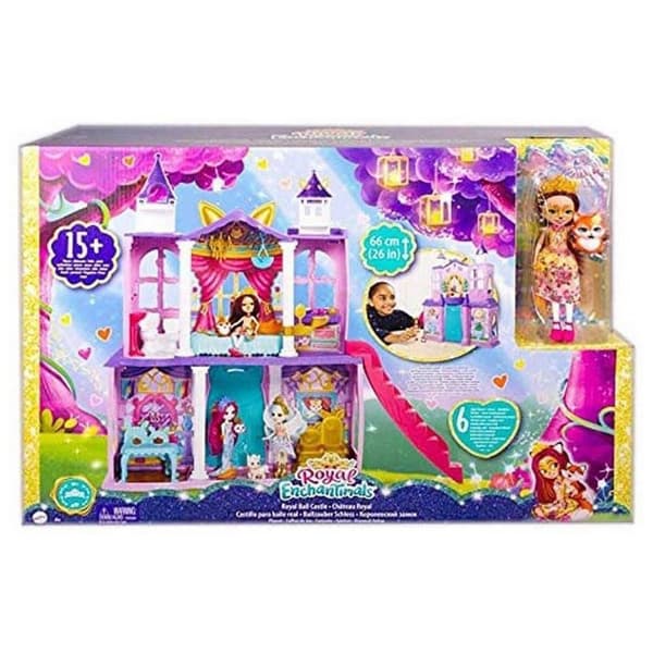 Enchantimals Royal Ball Castle Med Och Snärta Leksakshus Med Docka Felicity Fox Flerfärgad