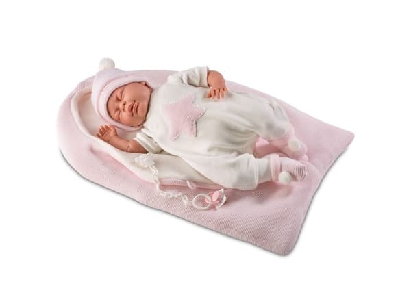 Llorens Mimi gråtande docka i rosa sovsäck, 40 cm (GXP-607874)