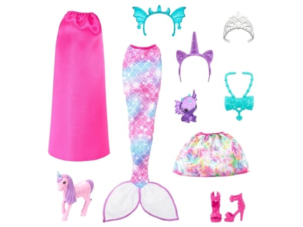 Barbie Dress Up Doll Mermaid with Fantasy Pets